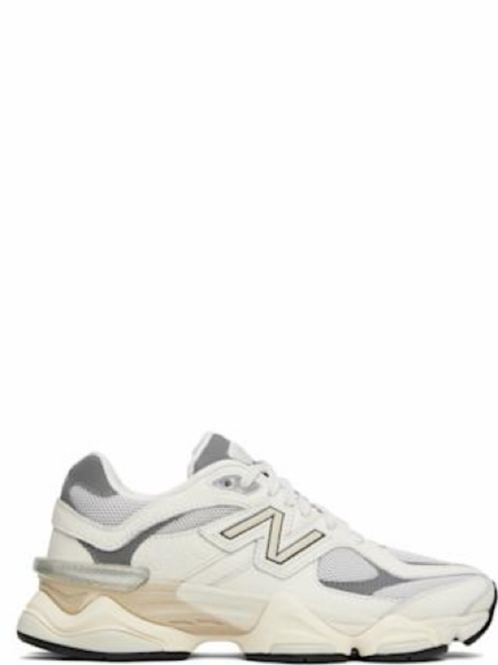 New Balance 9060, Gray & White Chunky Sneakers